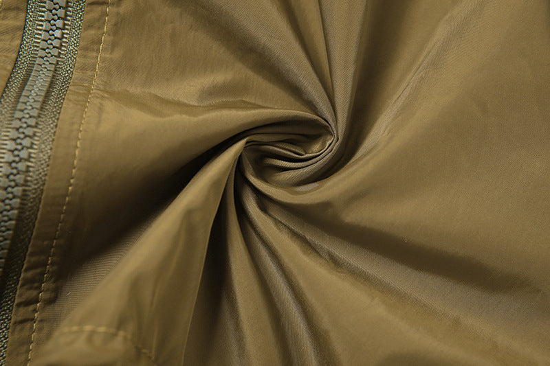 Autumn Women's Clothing Zipper Slim Long Sleeve Crop Jacket Cargo Skirt Two Piece Set 20