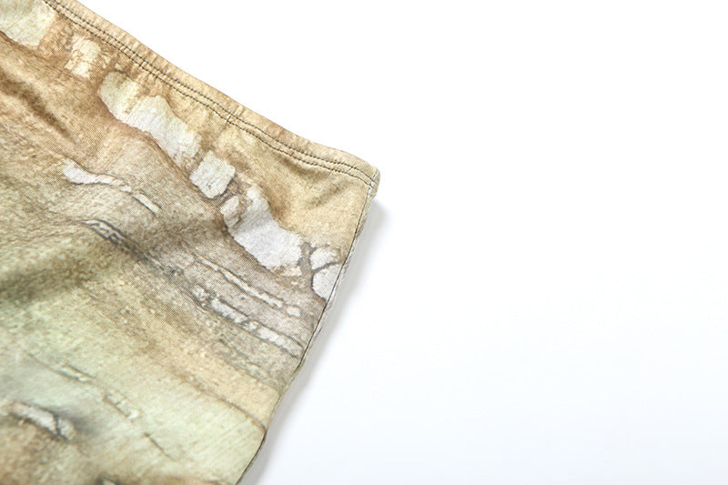 Summer Women sexy print backless strapless top and skirt two-piece suit 15