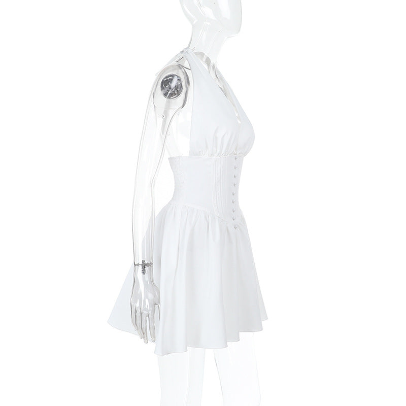 Women Spring Sexy Halter Neck Dress 6