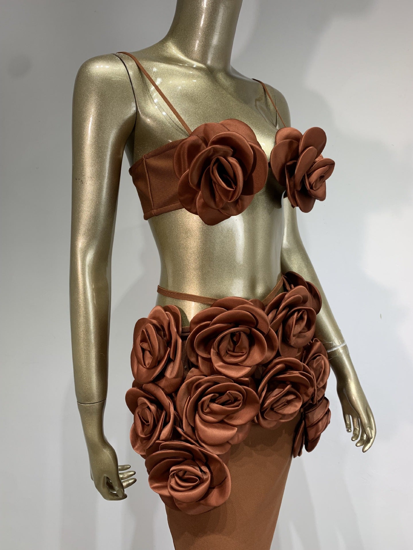 Floral Bustier Top & Long Skirt Beach Party Outfit 16