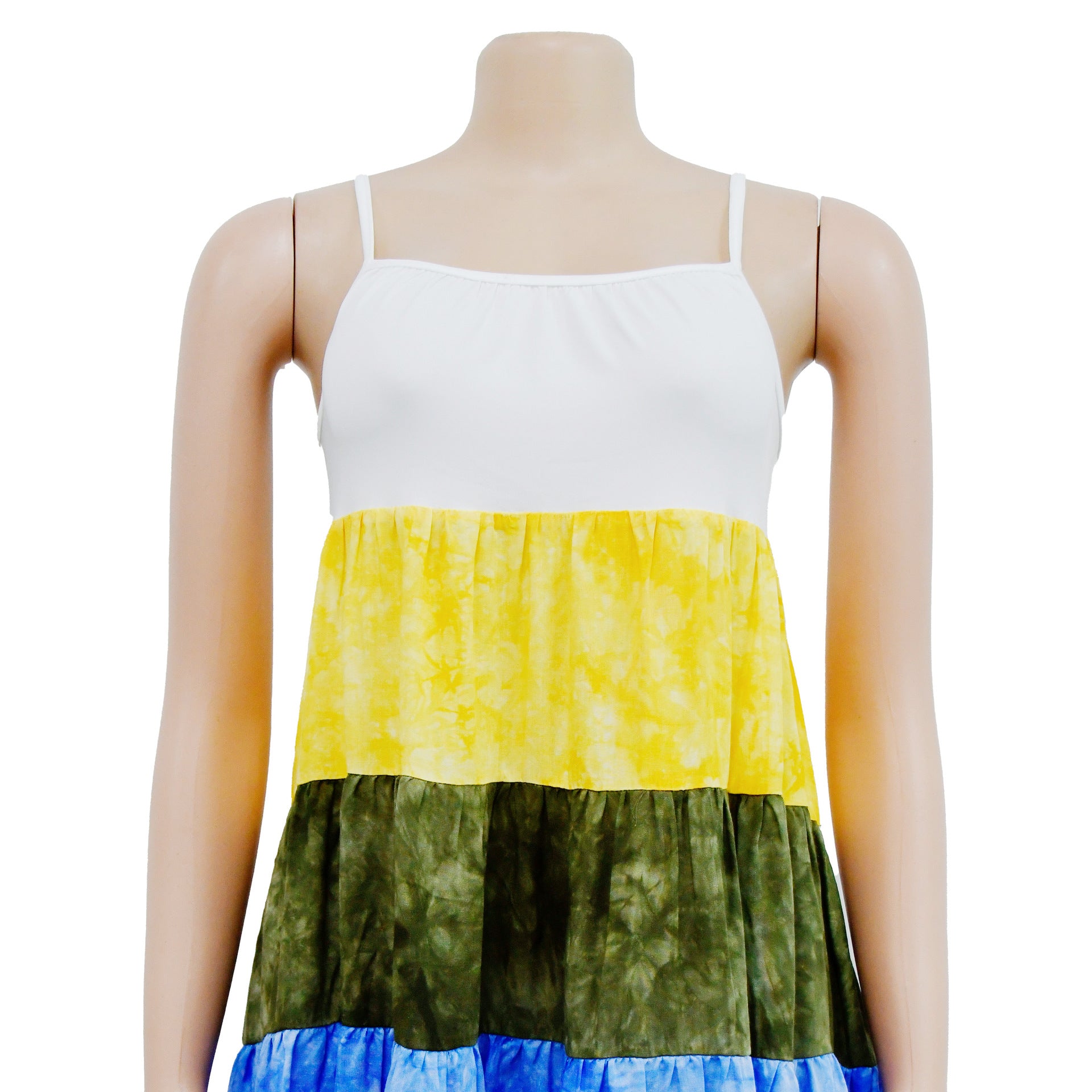 Fashion Ladies Gradient Print Multicolor Sleeveless Sleeveless Dress 16