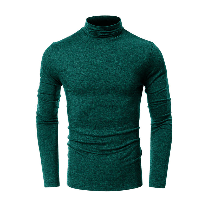 Men's Fall and Winter Turtleneck Basic Long Sleeve T-Shirt 21