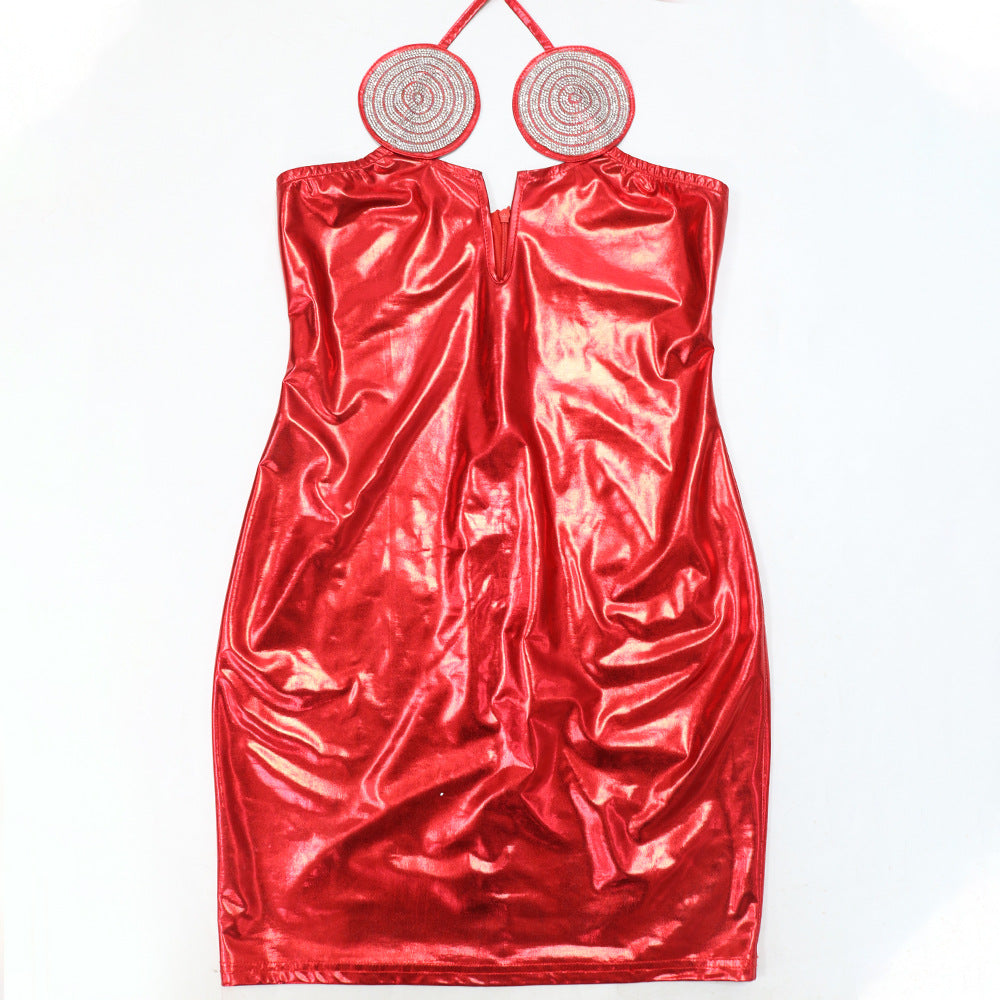 Fashionable Sleeveless Solid Color Strappy Slim Fit Bodycon Party Dress 22