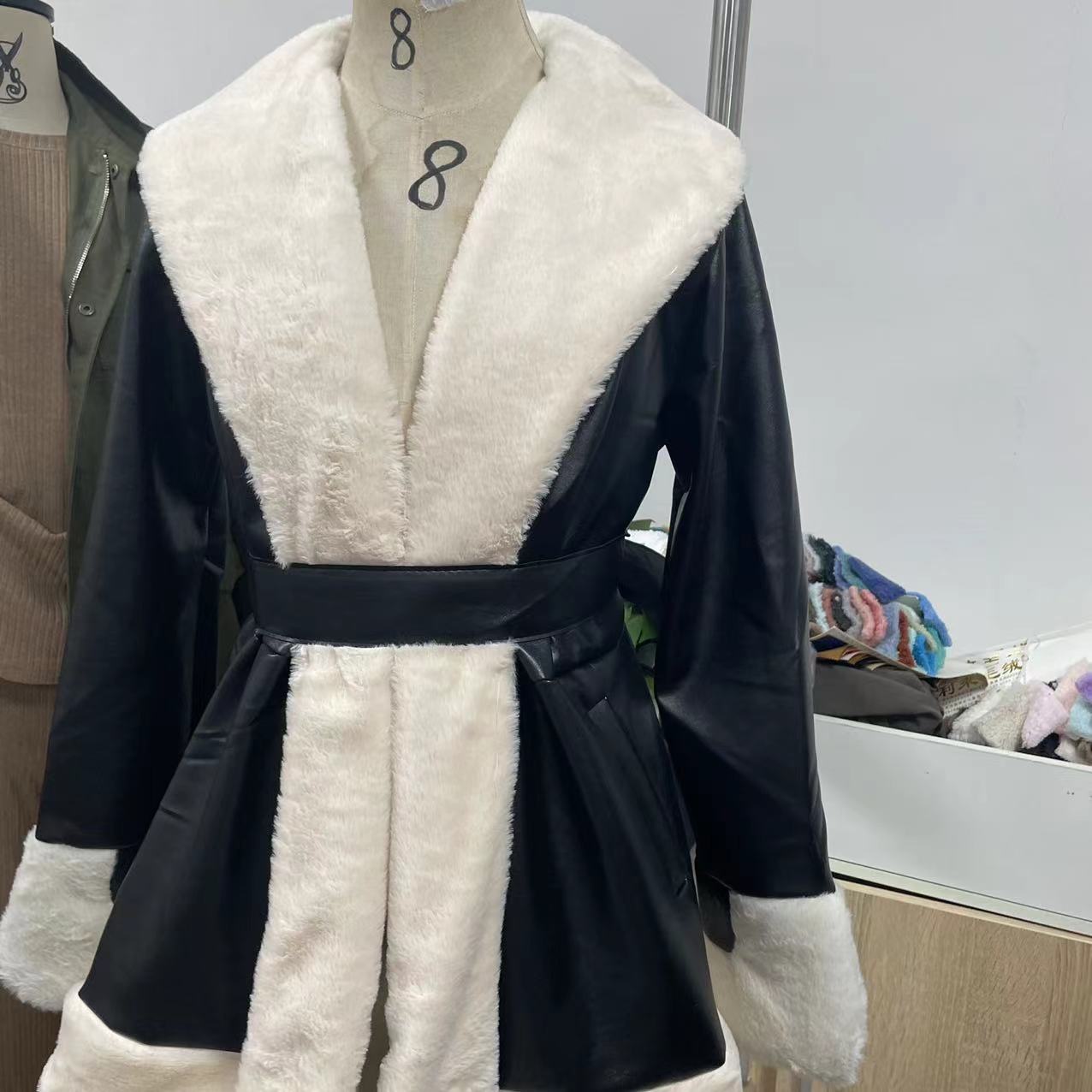 Women winter furry Faux warm jacket 10