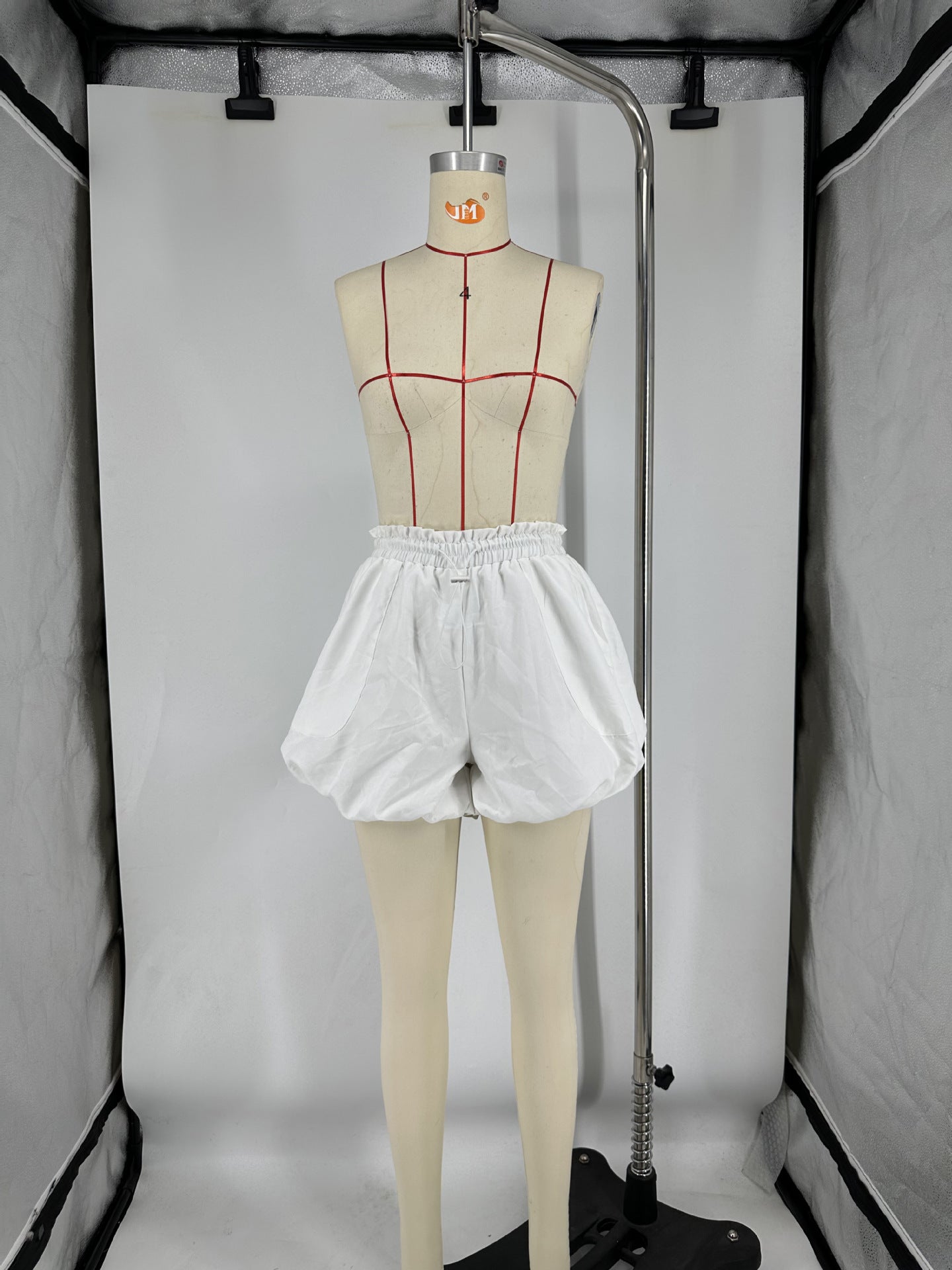 Women Solid Puffy Puff Shorts 14