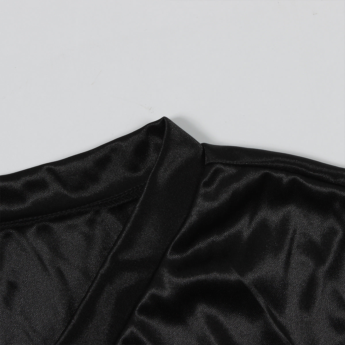 Fashion Loose V-Neck Hollow Lace Patchwork Casual Short-Sleeved Long Dress for Women 11