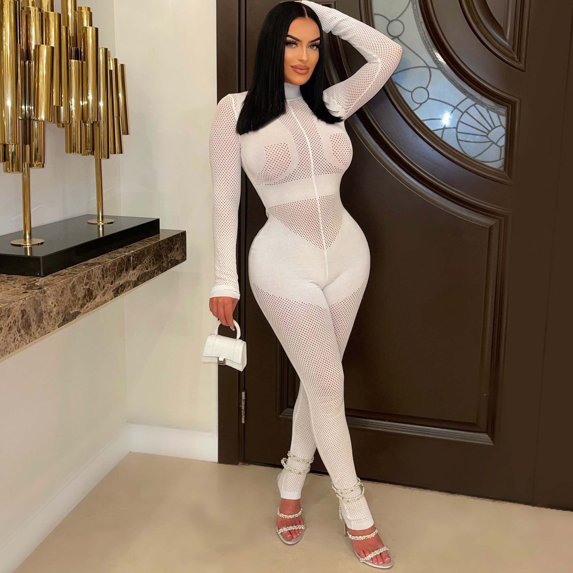 Women's Fashion Wool Knitting Jumpsuit 3