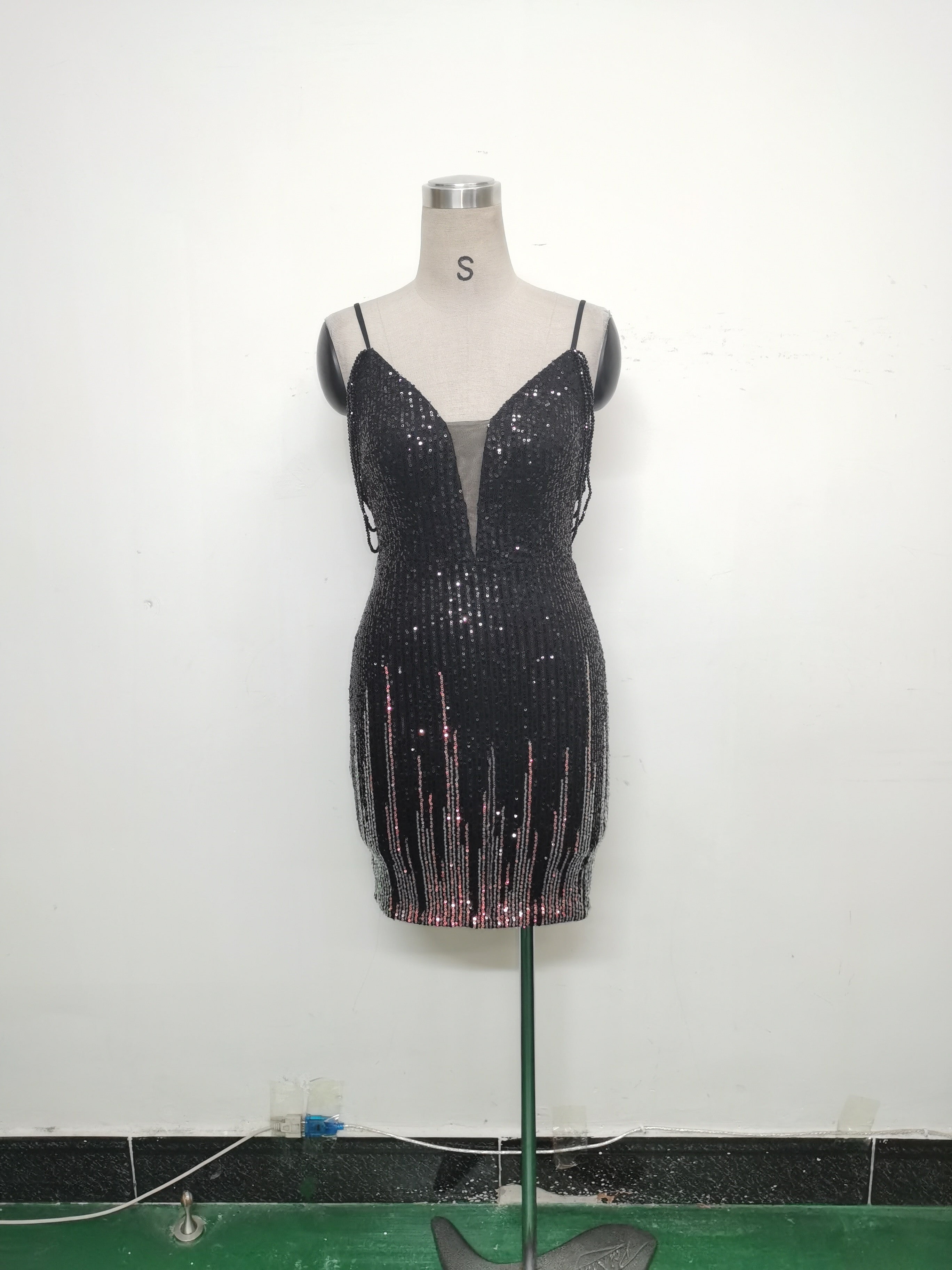 Women beaded sexy bodycon evening dress 25