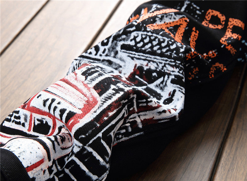 Men's Stretch Casual Printed Straight Denim Pants 7