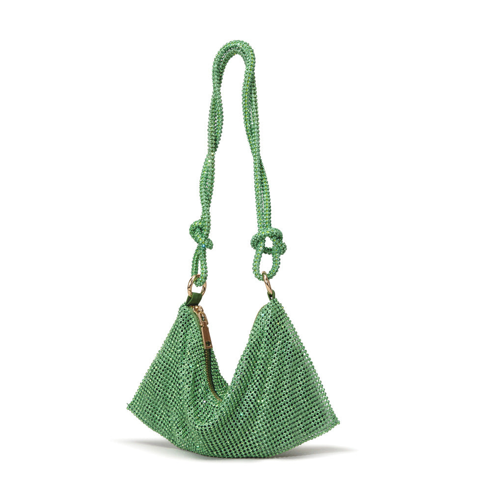 Women Pink Rhinestone Encrusted Handbag 29