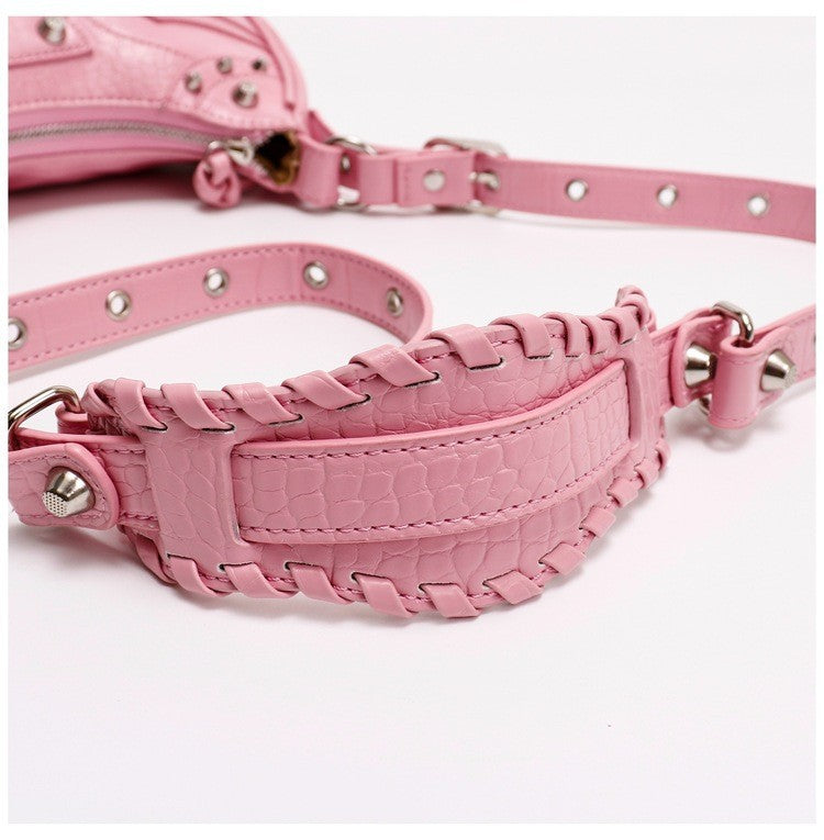 Underarm Bag Rivet Tassel Three-in-one Pleated Bag Shoulder Messenger Bag 15