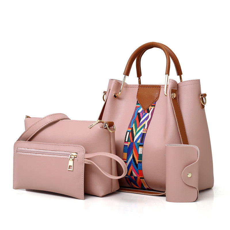 Women's Bag Fashion Four-Piece Set Mother's Bag Hand-Held Shoulder Messenger Bag Bucket Bag 6
