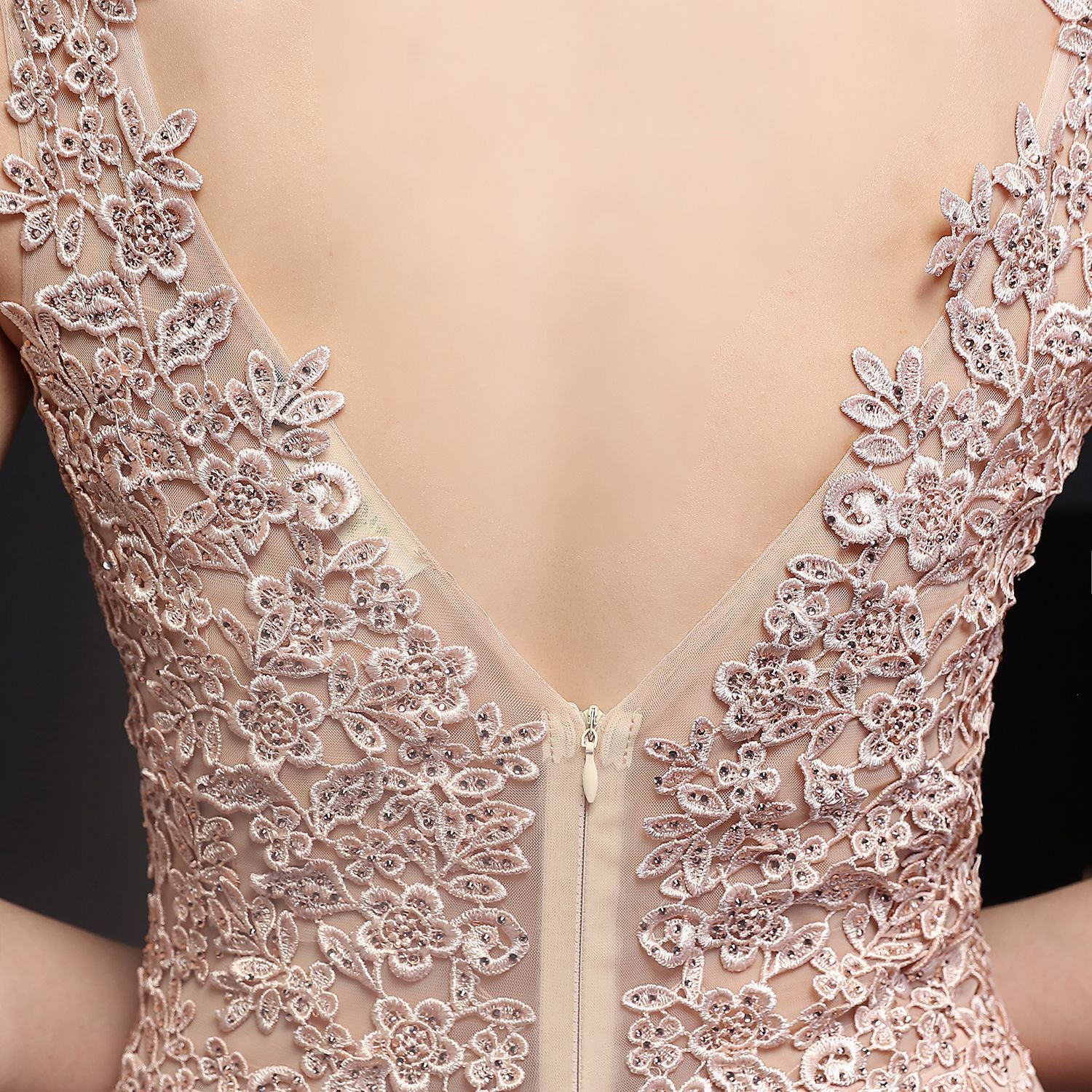 Elegant Lace Diamond Formal Party Dress Bride Long Mermaid Evening Dress 17