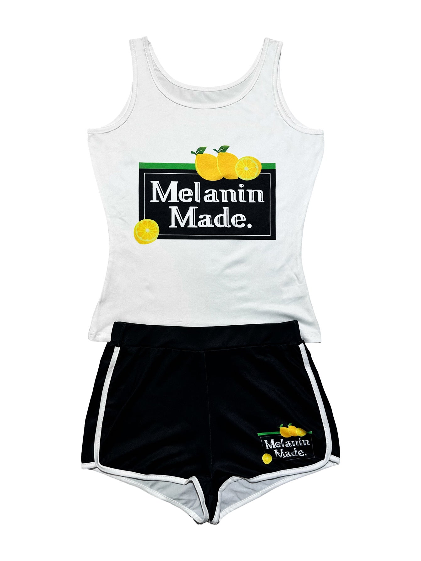 Women's clothing sexy tight fitting print vest shorts two-piece set 16