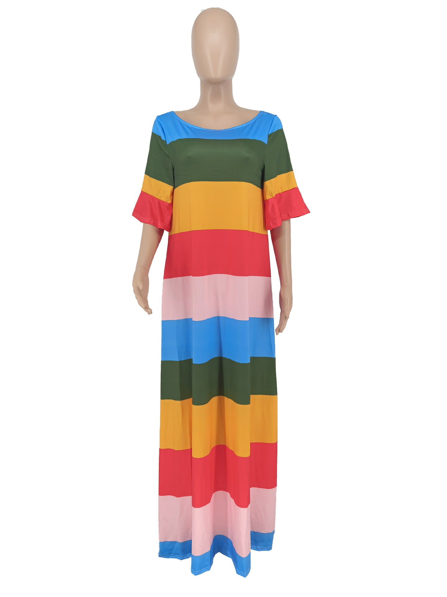 Women Fashion Striped printed dress 8