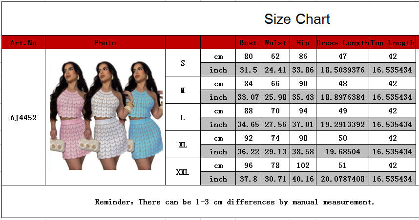 Women's Knitting Stretch Sports Casual Sweater Skirt Two Piece Set 11