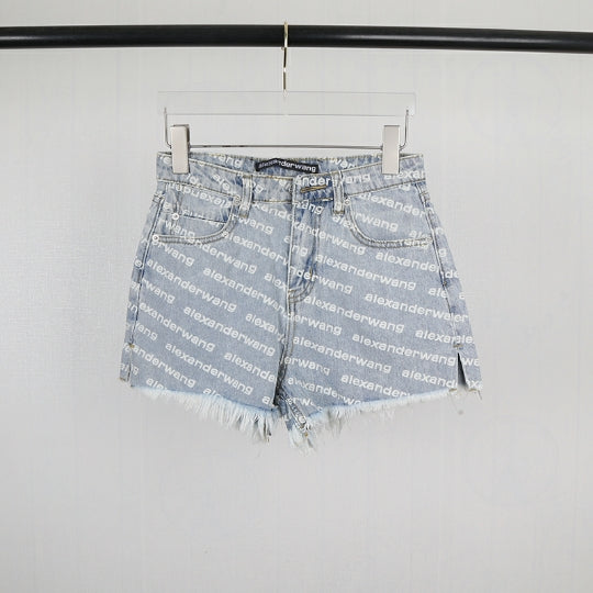 Summer Letter printing fashionable Casual Denim shorts