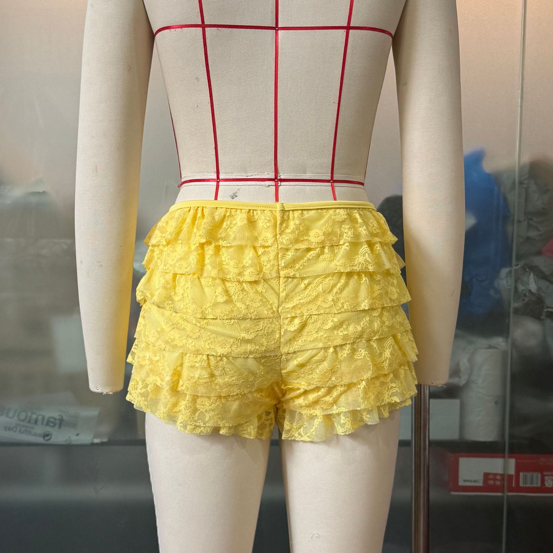 Women Sexy Lace Layered Shorts 12