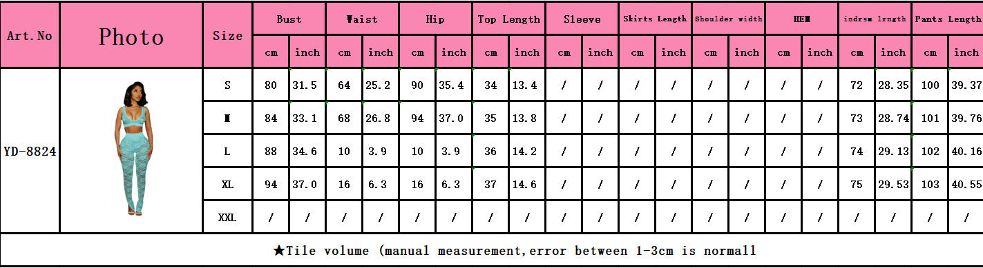 Women's Sexy Lace Two piece Fashion Pants Set 8