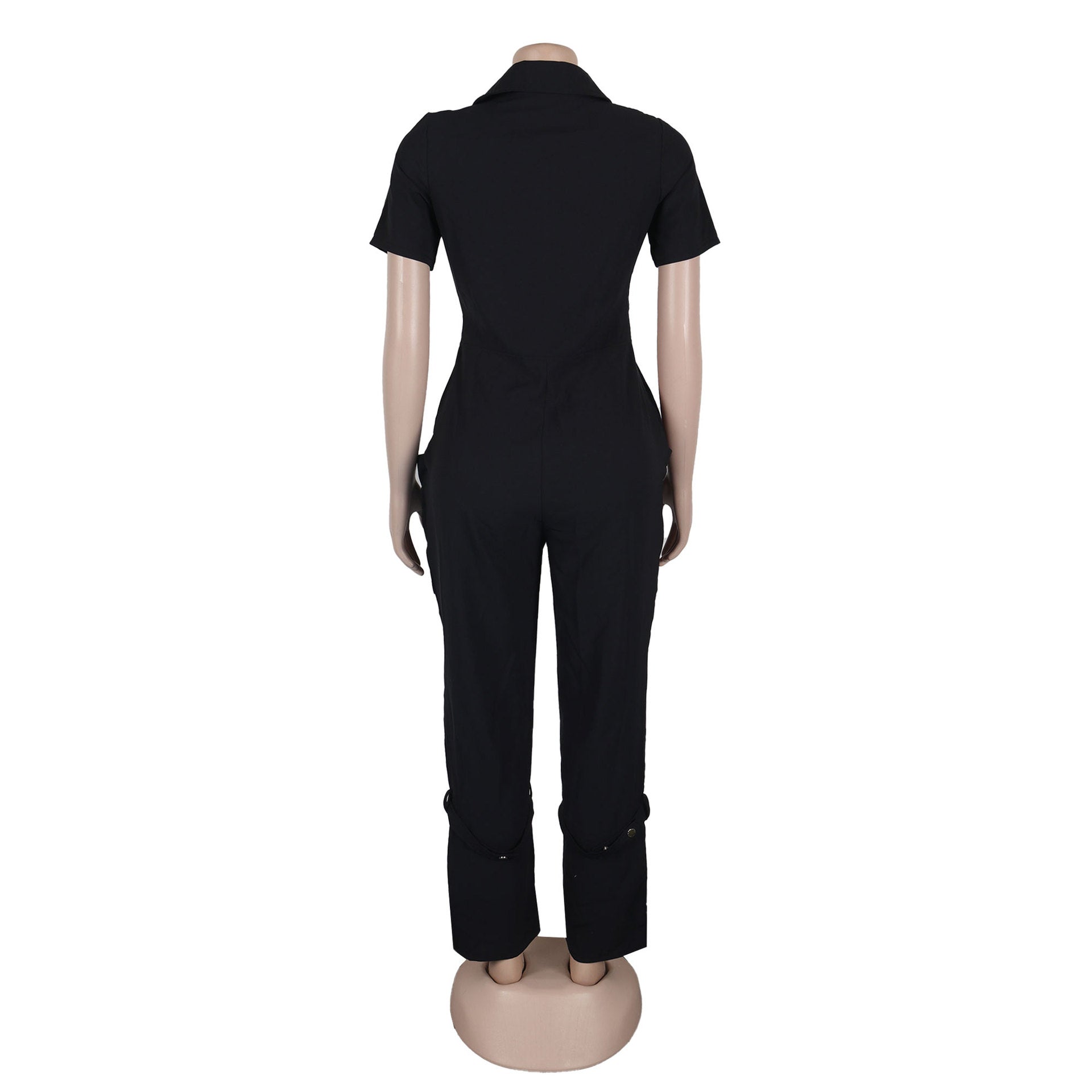 Women Sexy Summer Zipper Pocket Jumpsuit 20