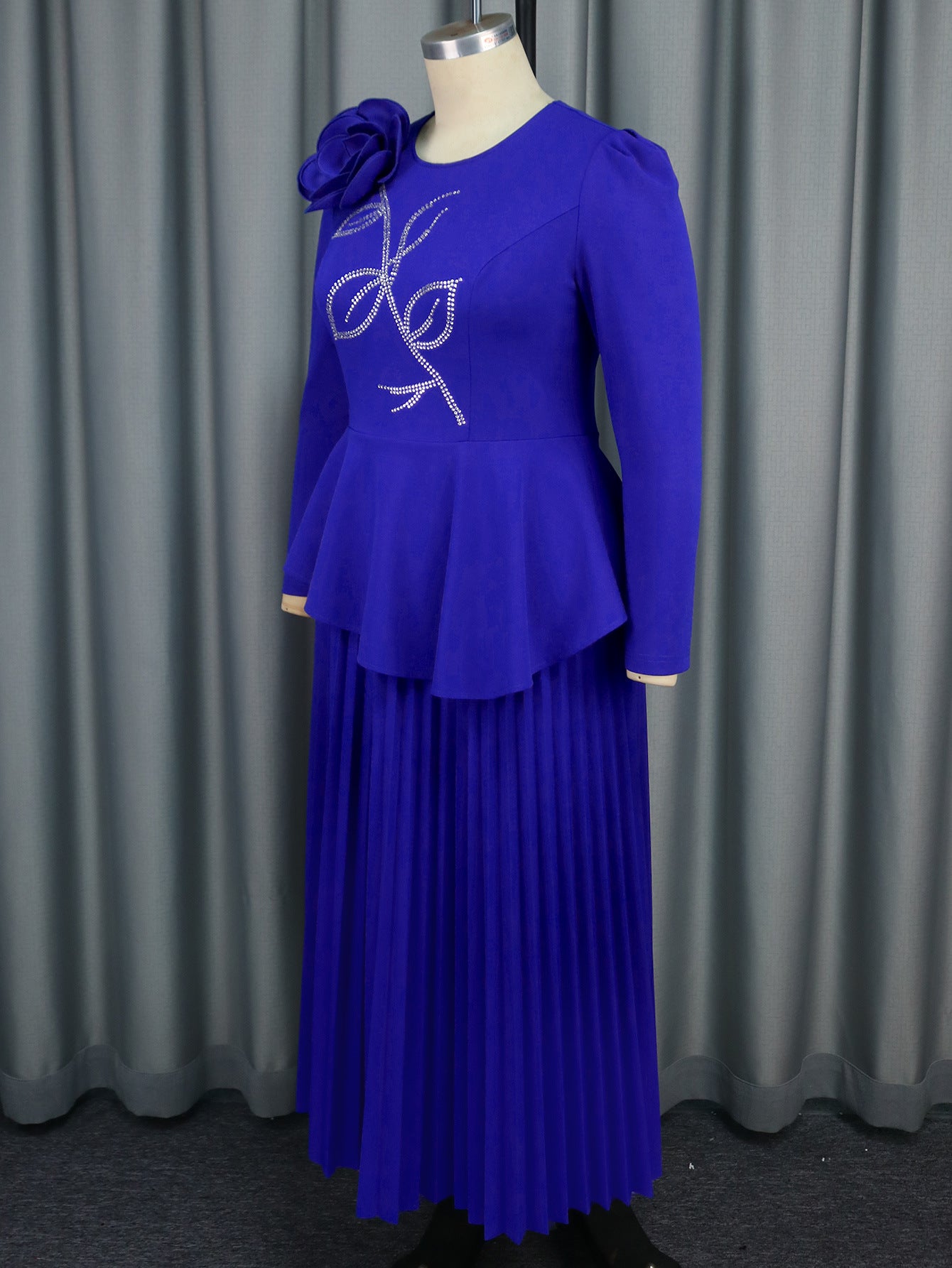 Women Rose Party Formal Party Ruffled Dress 7