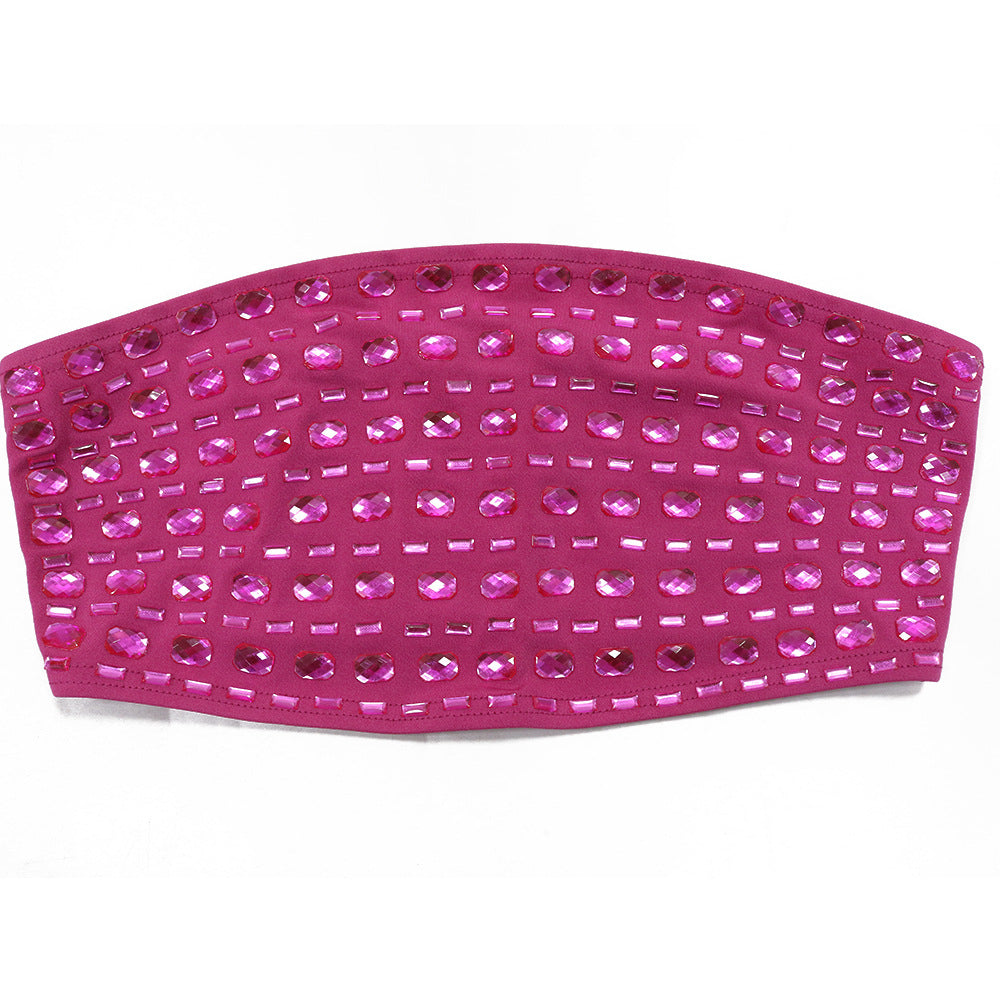 Women Strapless Top and Bodycon Skirt with Neck 14