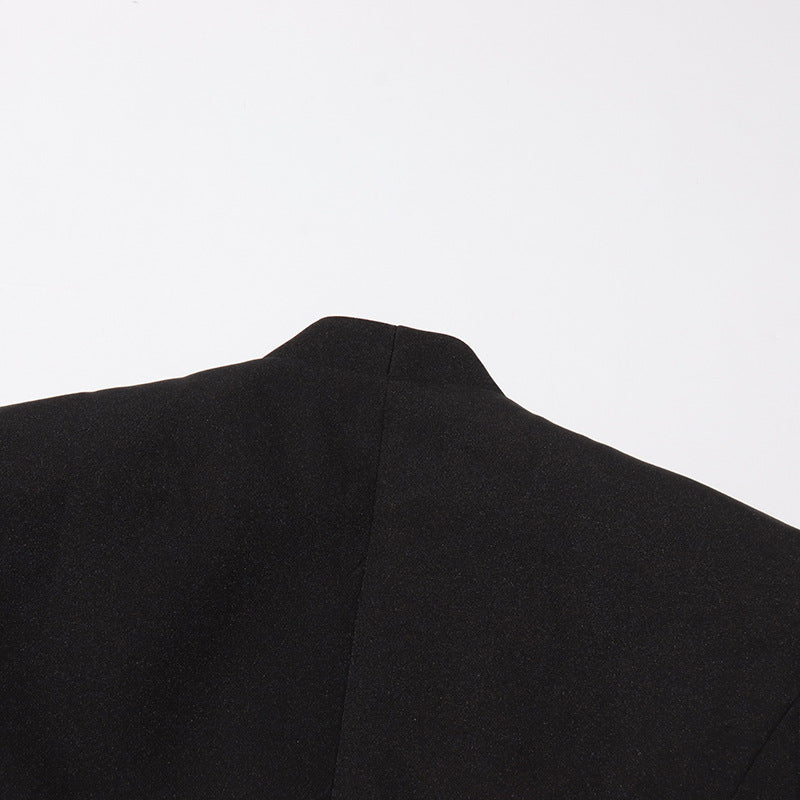 Women British style v-neck beaded Beaded Blazer 17