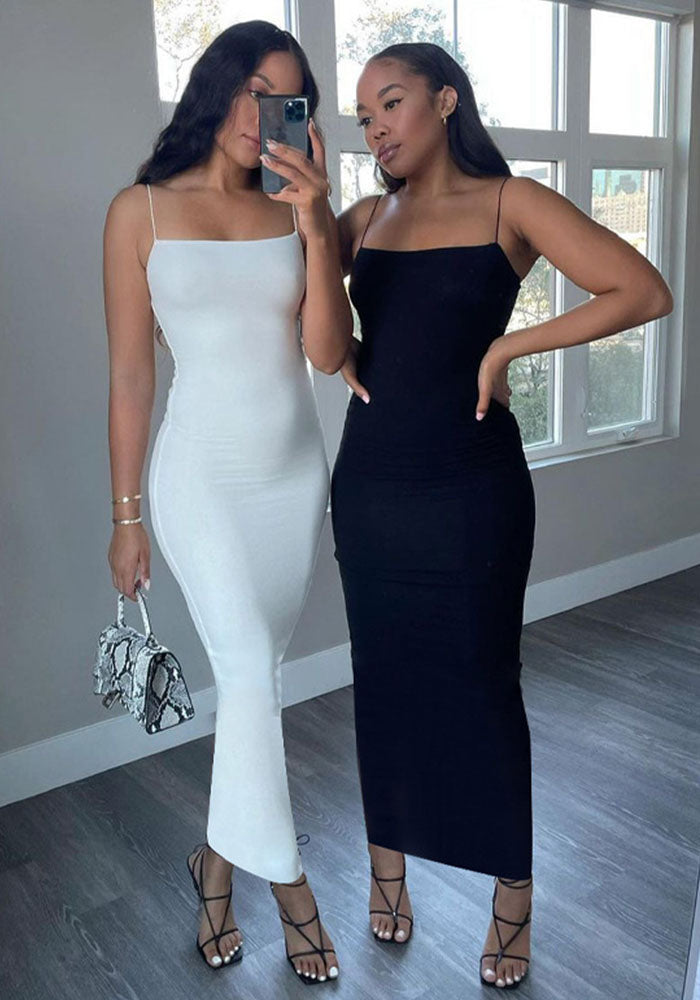 Women sexy strap Maxi Dress