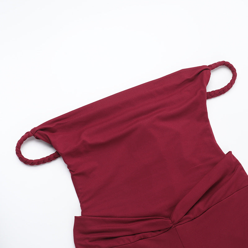 Sexy Slim-Fit Low Back Jumpsuit Autumn Tight-Fitting Romper 14