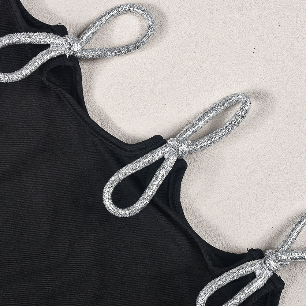 Women's Summer Sexy Cut-Out Strapless Bodycon Dress 8