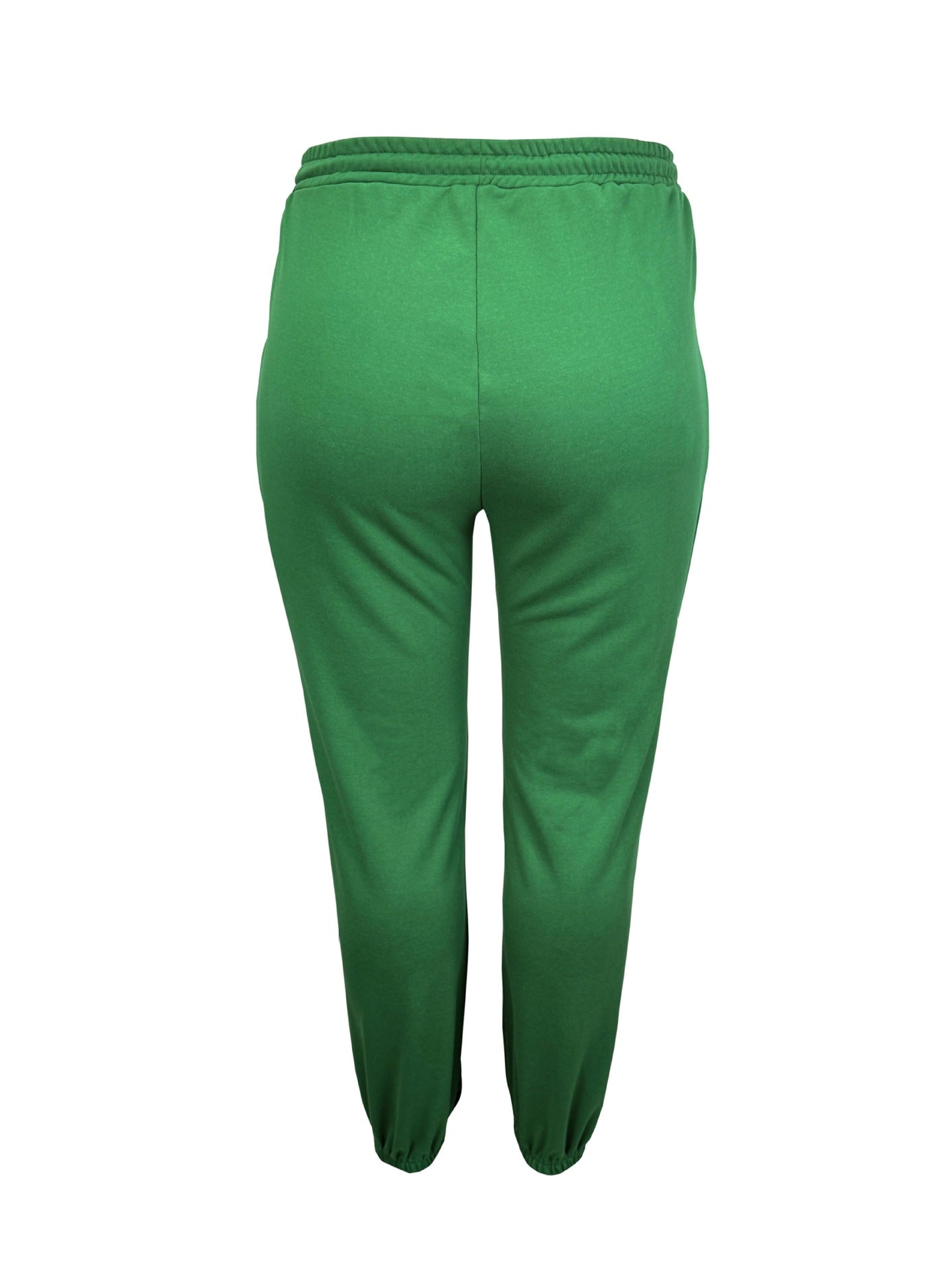 Plus Size Women's Elegant Solid Color Fashion Elastic Drawstring Waist Casual Pants 7