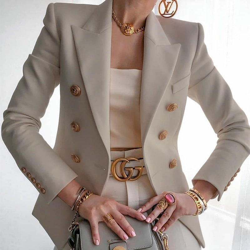 Women'S Solid Color Fashion Casual Blazer Jacket 3