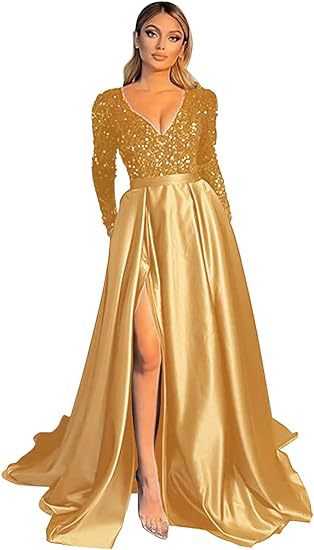 Spring Summer Party Dress Long Sequin Evening Dress（Processing time need 3-6 days） 13