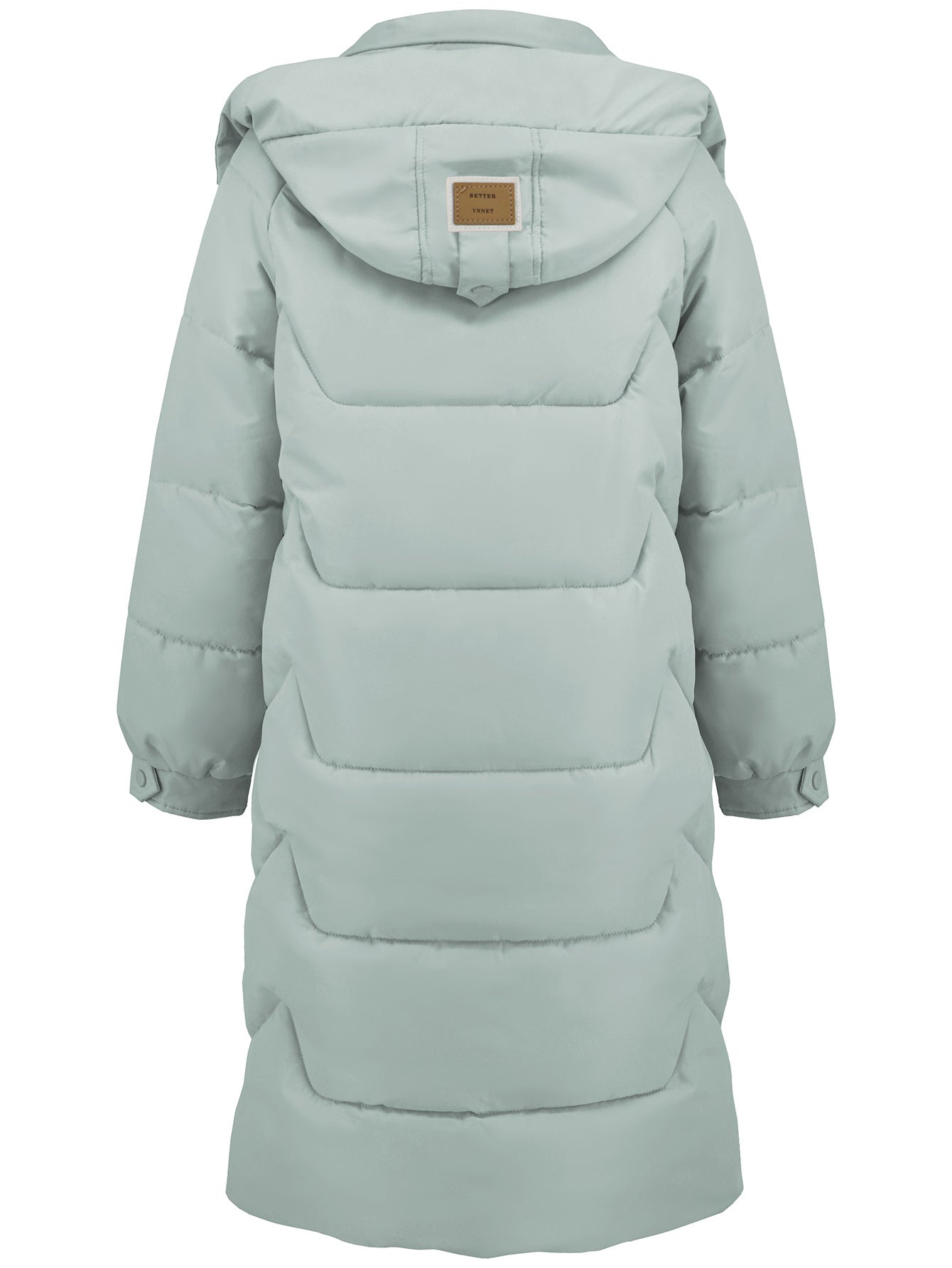 Women's Autumn Winter Long Sleeve Warm Hooded Cotton-Padded Long Coat 15