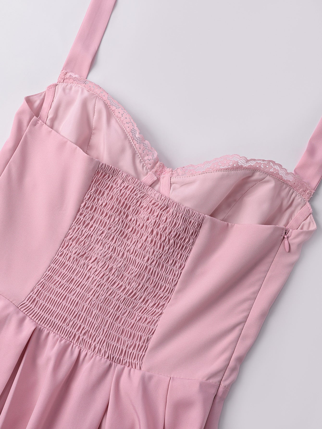 Lace Patchwork Halter Lace-Up A-Line Dress 20