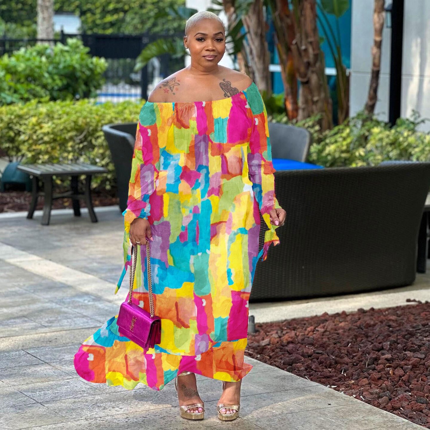 Women sexy printed dress 14