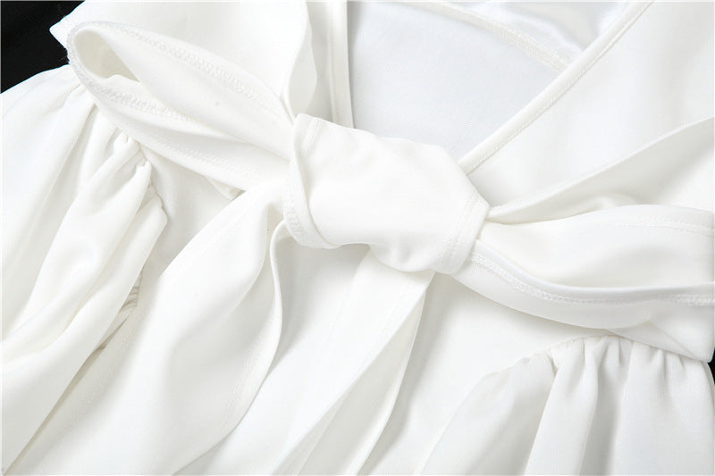 Summer Women's Sexy Backless Strap Bow Knot Evening Gown Dress 14