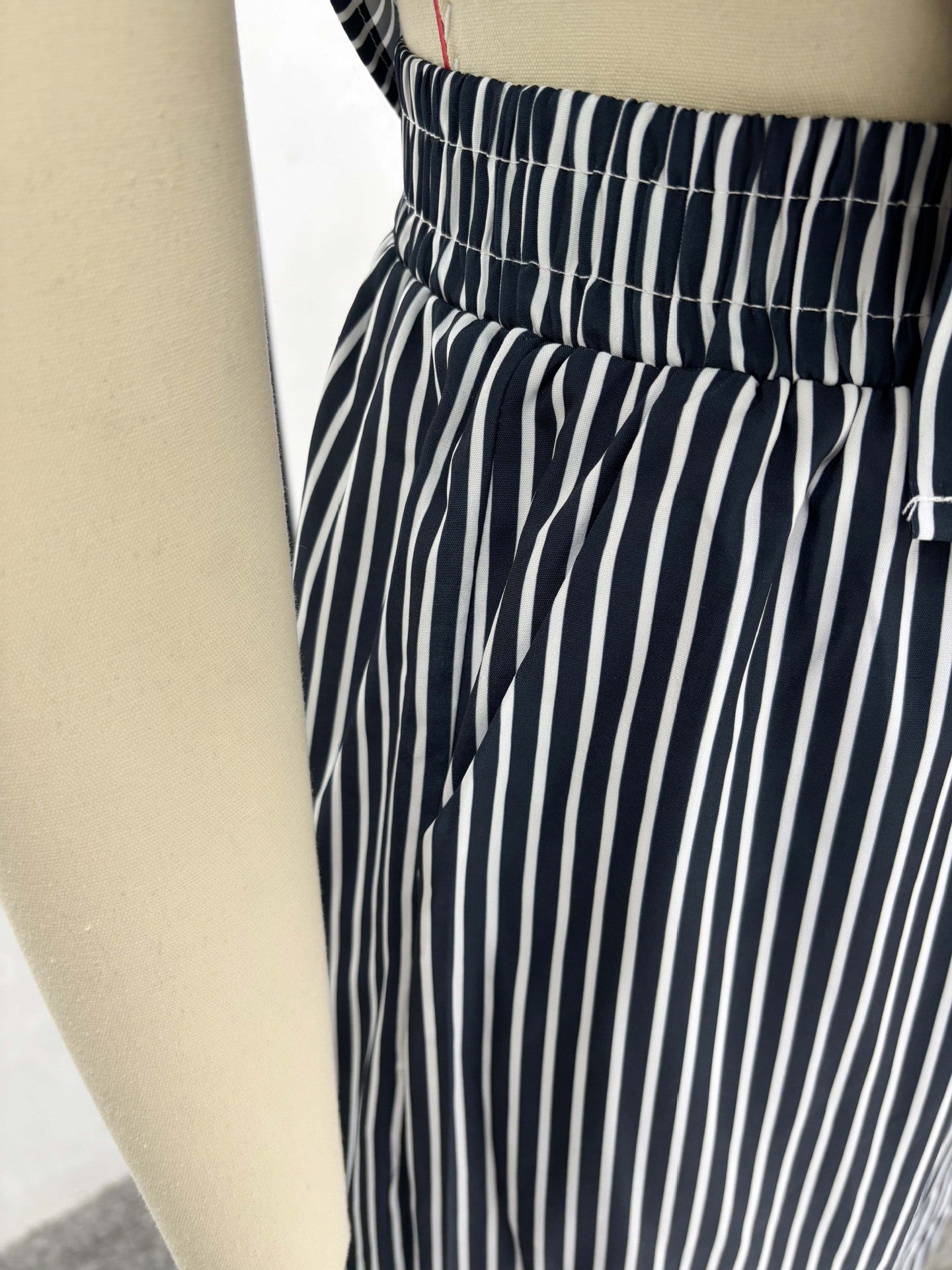 Women's Fashion Striped Button Bell Sleeve Shirt Wide Leg Pants African Casual Set 11