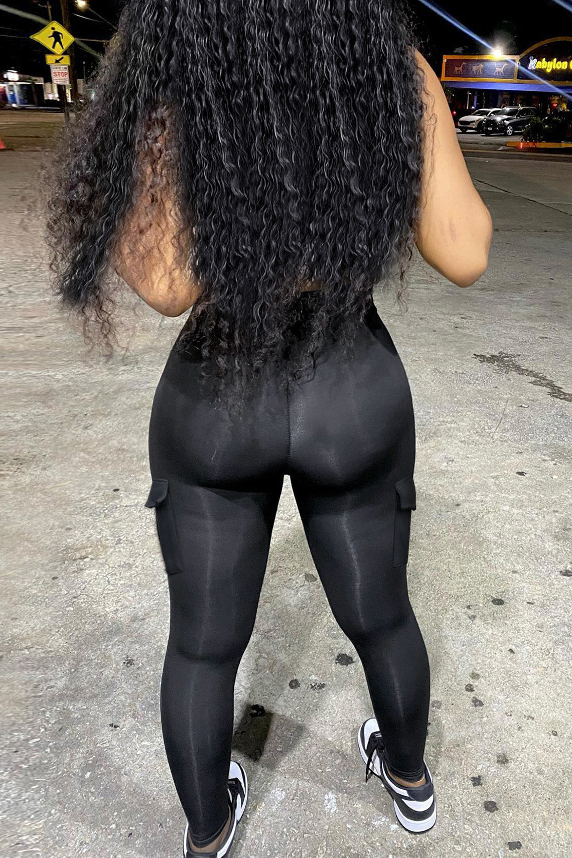 Women Sexy Backless Halter Neck V-neck Pocket Jumpsuit 5