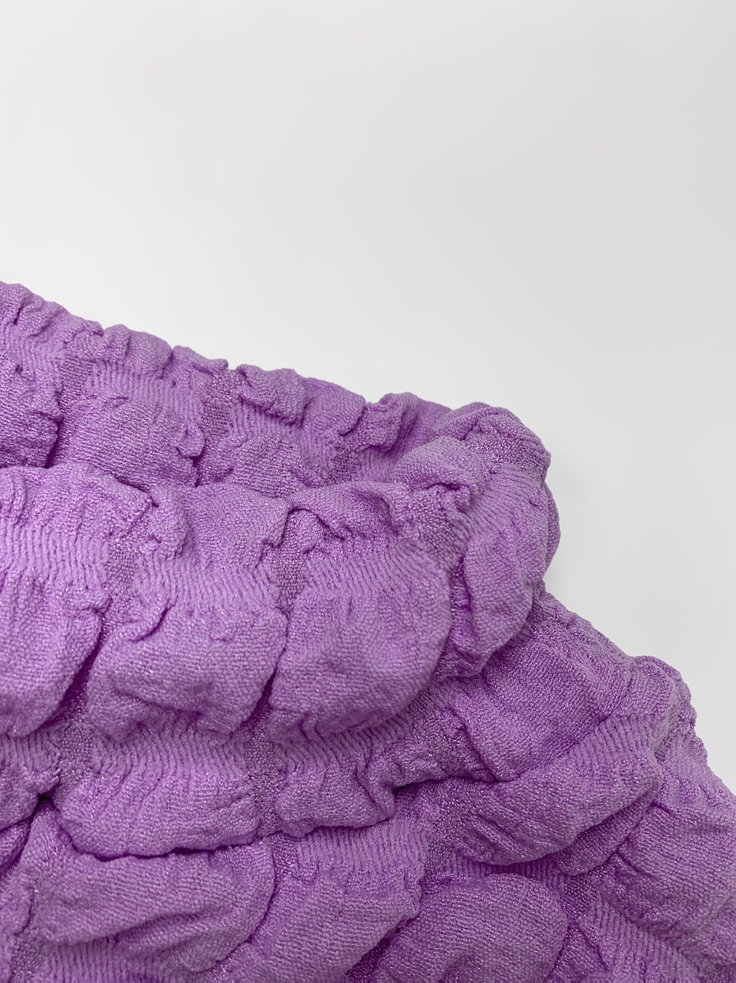 Plus Size Solid Color Bubble Bat Sleeves Top and Skirt Two-Piece Set 17