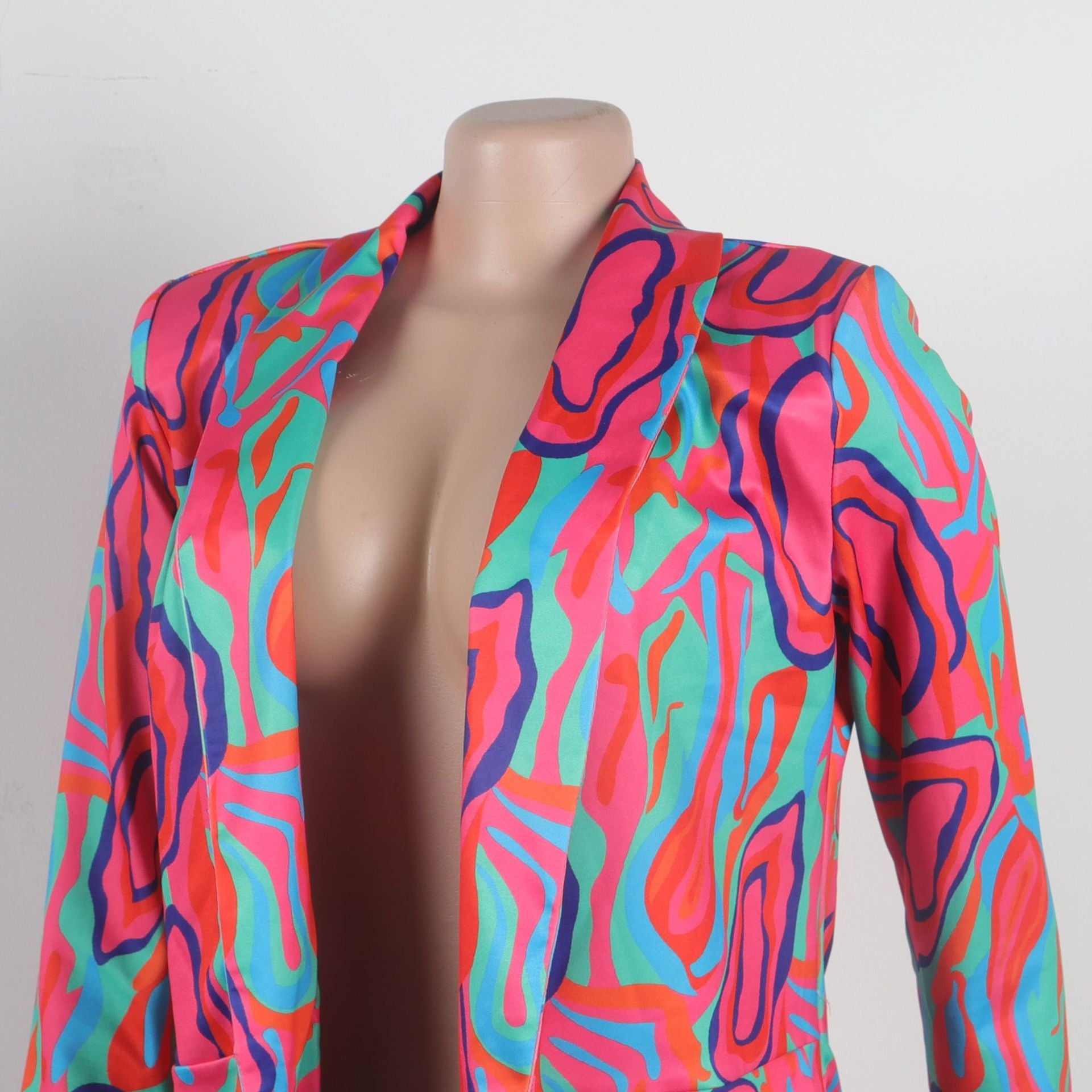 Casual Fashion Multi-Color Print Fashion Blazer Top 59