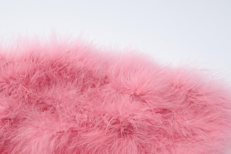 Summer Sexy Low Back Chic Furry Strapless Bodycon Dress Women 12