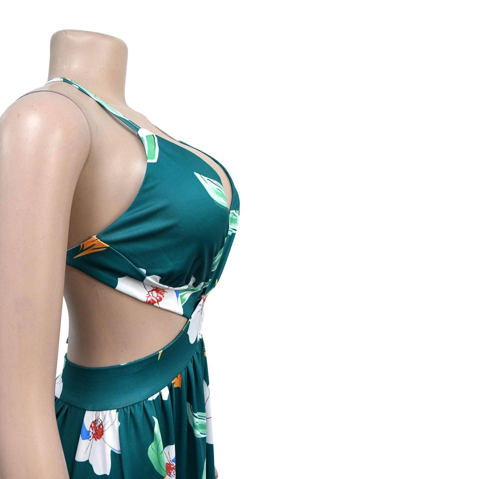 Women Summer Fashion Flower Print Sundress 16