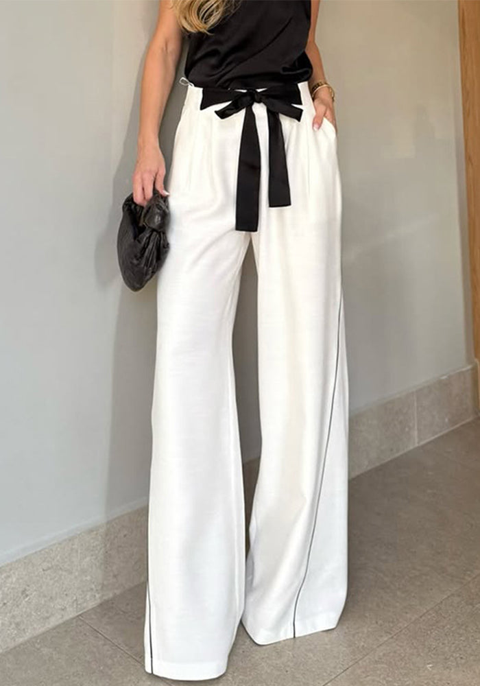 Spring Women's High Waist Casual Straight Pants