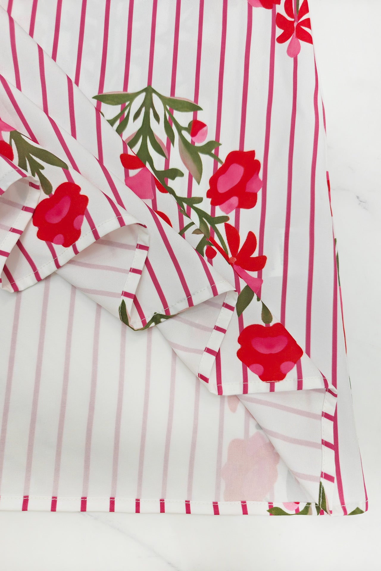 Women Casual Holiday V-Neck Three-Quarter Sleeve Dress 10