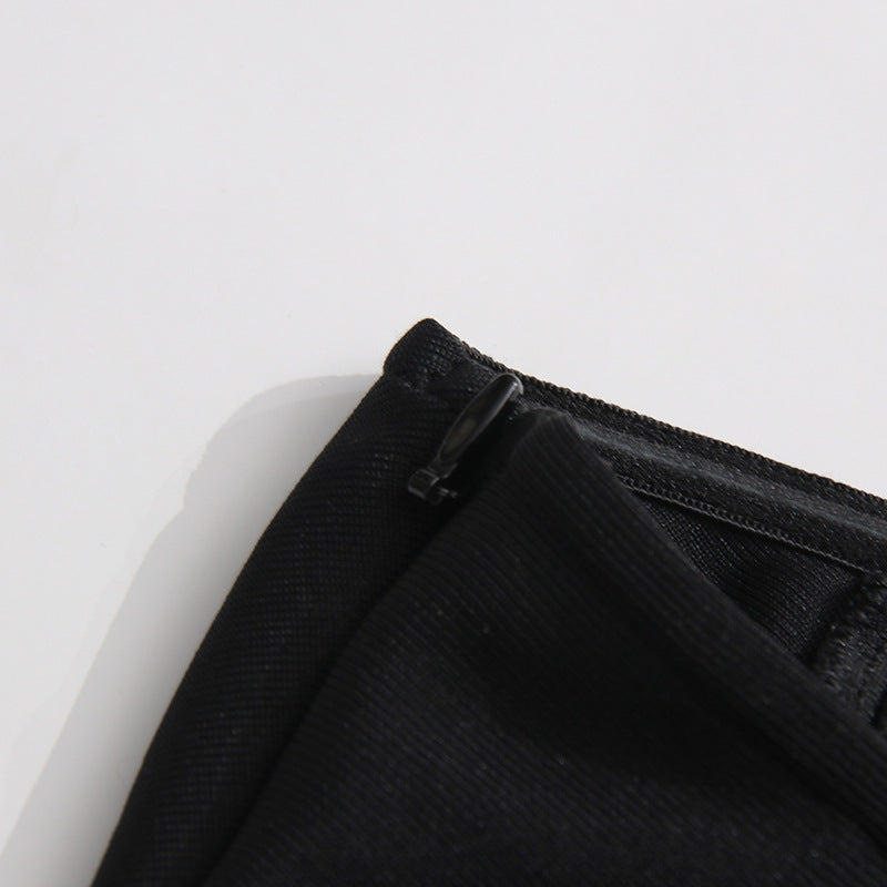 Chic Elegant Black & White Strapless Bandage Dress 14