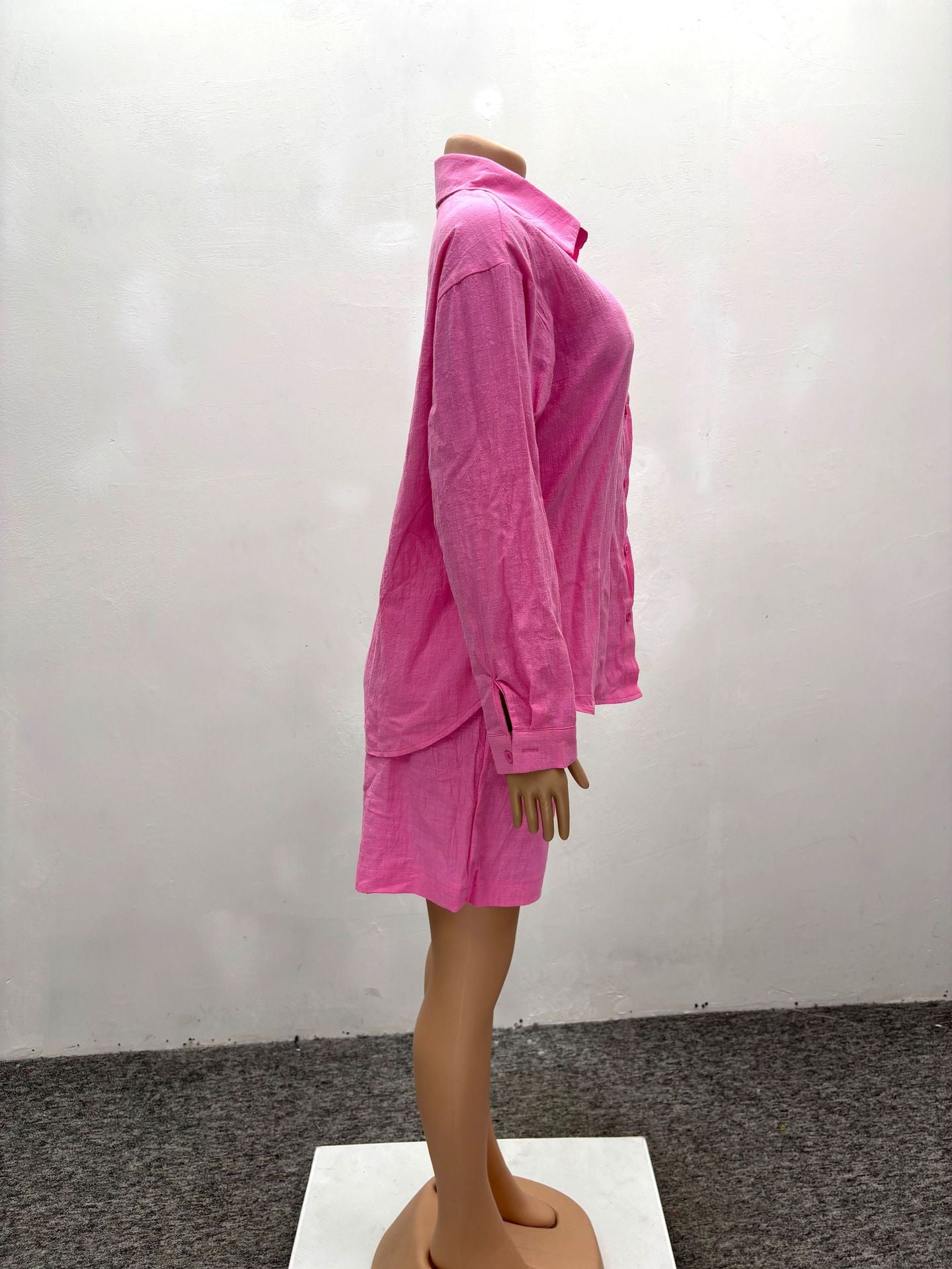 Plus Size Women Africa Spring Summer Casual Shirt and Shorts Two-Piece Set 8