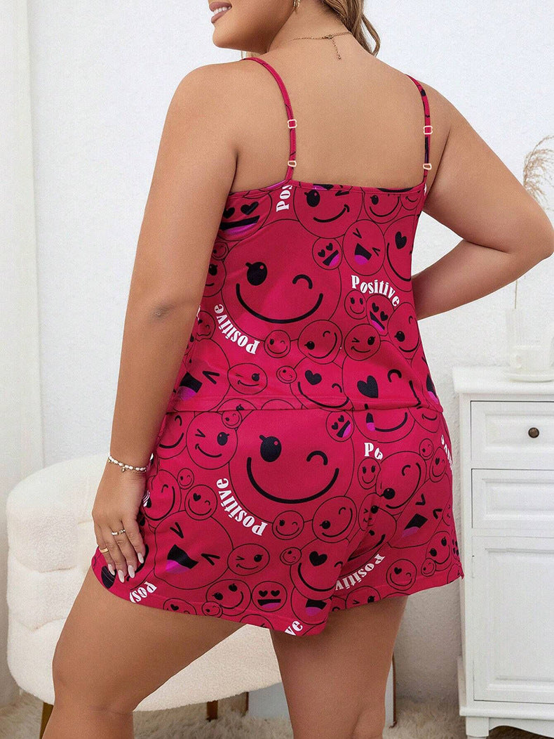 Plus Size Women Camisole Shorts Lounge Wear 13
