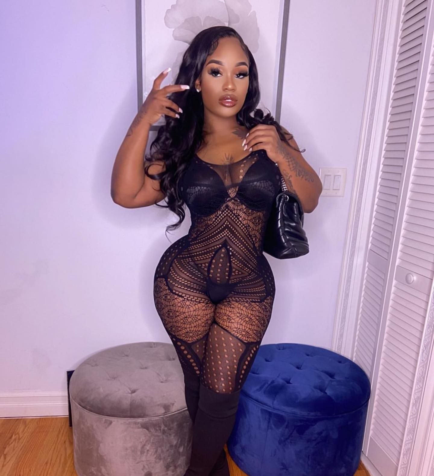 Women Hollow Sexy Halter Neck Mesh Backless Jumpsuit Sexy Lingerie 14