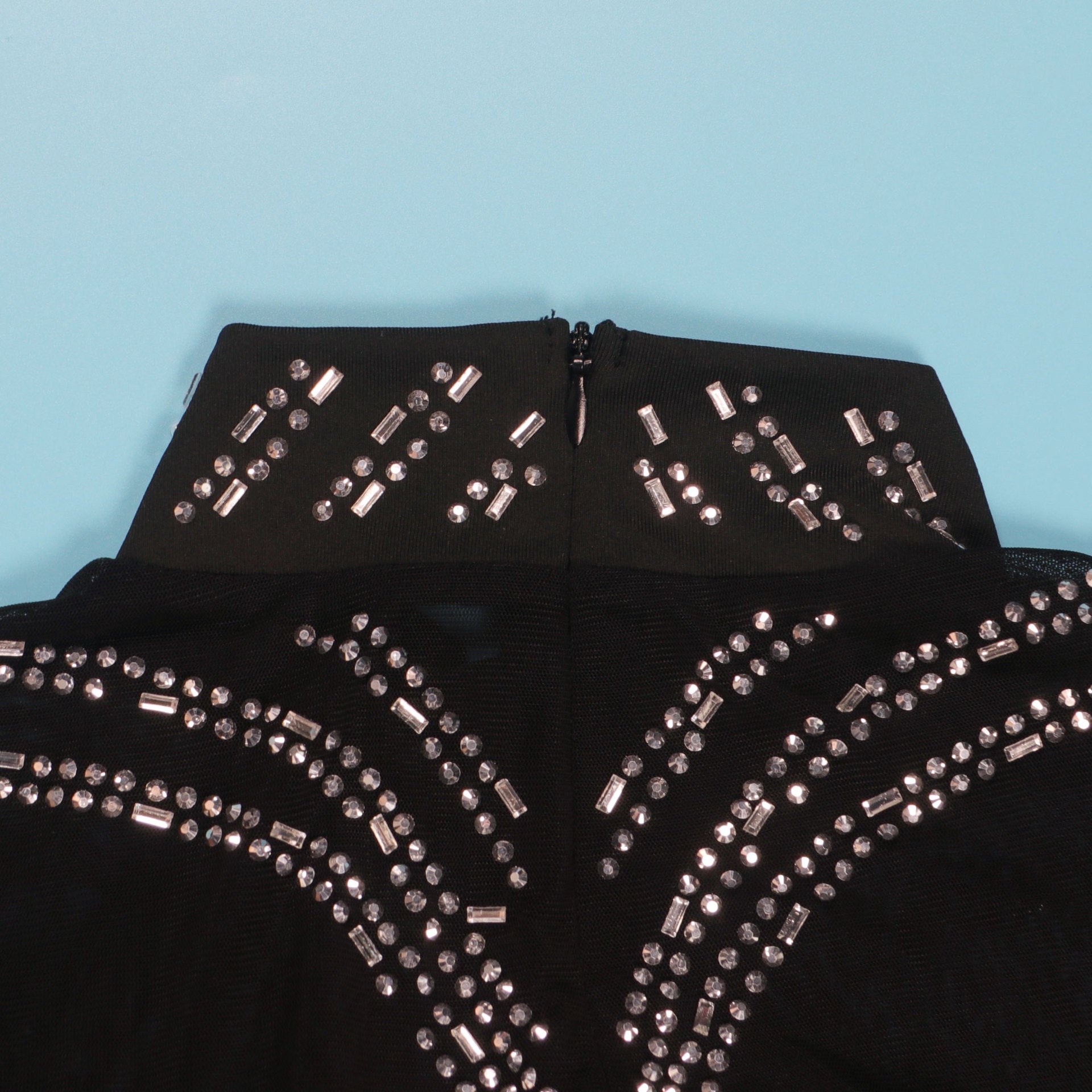 Sexy See-Through Beaded Mesh long sleeve Bodycon club dress 22